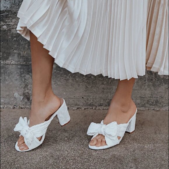 Lulus Dorothea Ivory Knotted High Heel Sandals White - Size 8.5 - Picture 1 of 2